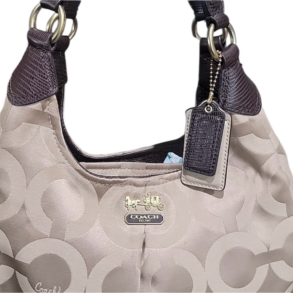 Coach Madison Maggie Op Art Sig C Shoulder Bag Silver Hardware - 2 Orig Hangtags - Picture 3 of 7